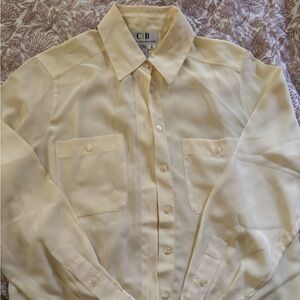 Butter Yellow Vintage Button Up